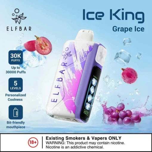 Elf Bar Ice King  Grape Ice  30K | Vape Shop Delhi