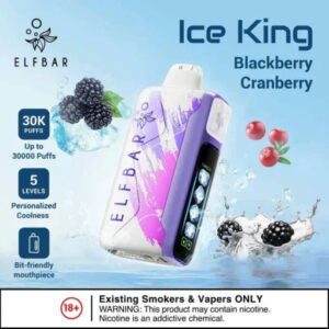 Elf Bar Ice King  Blackberry Cranberry  30K | Vape Shop Delhi