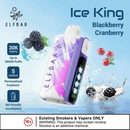 Elf Bar Ice King  Blackberry Cranberry  30K | Vape Shop Delhi