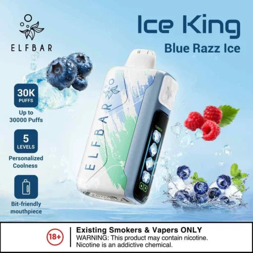 Elf Bar Ice King  Blue Razz Ice  30K | Vape Shop Delhi