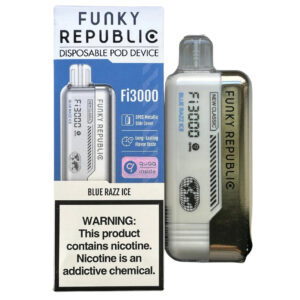 Funky Republic Fi3000  Blue Razz Ice | 3000 Puffs Disposable Vape | Vape Shop Delhi
