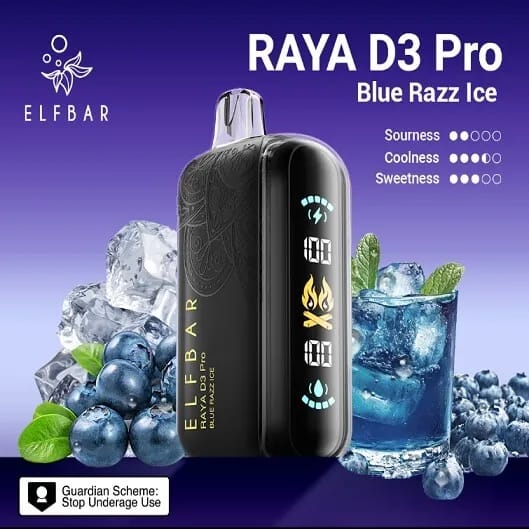 Elf Bar Raya D3 Pro 30K Blue Razz Ice | Vape Shop Delhi
