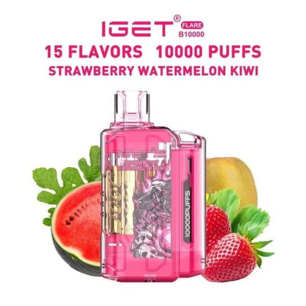 IGET FLARE B10000  Strawberry Watermelon Kiwi | Vape Shop Delhi