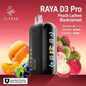 Elf Bar Raya D3 Pro 30 K  Peach Lychee Blackcurrant | Vape Shop Delhi