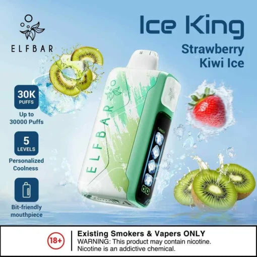 Elf Bar Ice King  Strawberry Kiwi Ice  30K | Vape Shop Delhi